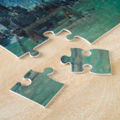 Claude Monet French Train Railroad Travel Art ジグソーパズル (側面)