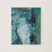 Claude Monet French Train Railroad Travel Art ジグソーパズル (縦)