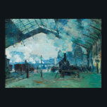 Claude Monet French Train Railroad Travel Art ポスター<br><div class="desc">Impressionist Cityscape Painting by Claude Monet - Classic Masterpieces - Claude Monet's Impressionist Painting Series - Arrival of the Normandy Train,  Station of Saint-Lazare (1887)</div>