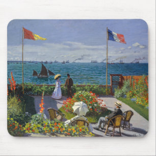 Claude Monet - Garden at Sainte-Adresse マウスパッド