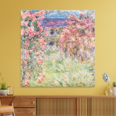 Claude Monet – House Among the Roses – 1919 キャンバスプリント (インサイチュ (リビング))