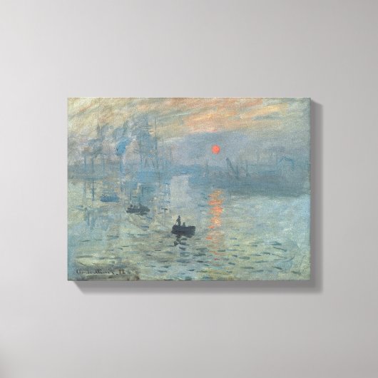 Claude Monet – Impression – Sunrise 1872 キャンバスプリント (正面)