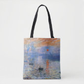 Claude Monet Impression Sunrise 1872 Harbor Art トートバッグ (正面)