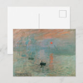 Claude Monet- Impressionism, Sunrise, ポストカード (正面/裏面)