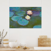 Claude Monet Impressionist Water Lillies Nympheas ポスター (キッチン)