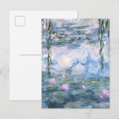 Claude Monet Impressionist Water Lillies Painting インビテーションポストカード (正面/裏面)