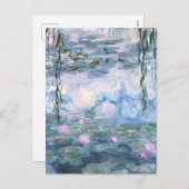Claude Monet Impressionist Water Lillies Painting シーズンポストカード (正面/裏面)