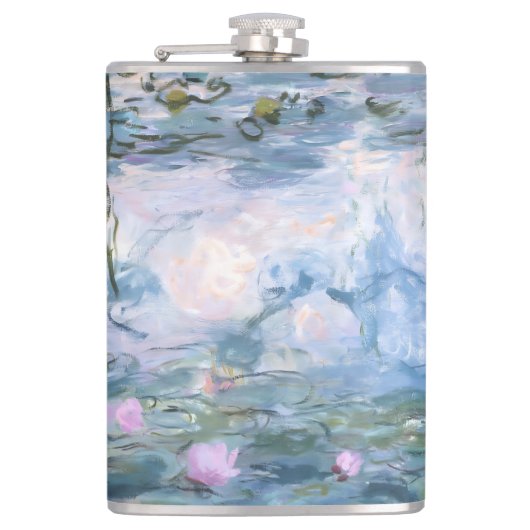 Claude Monet Impressionist Water Lillies Painting フラスク (正面)