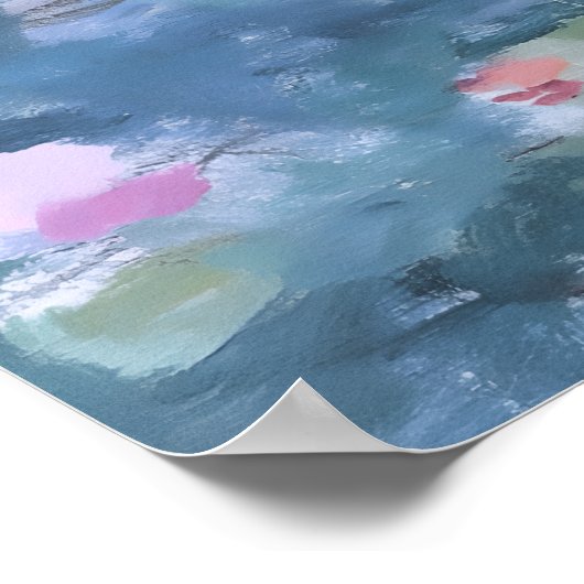 Claude Monet Impressionist Water Lillies Painting ポスター (角)