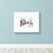 Claude Monet La route de Versailles à Louvecienne キャンバスプリント (インサイチュ (ウッドフロア))