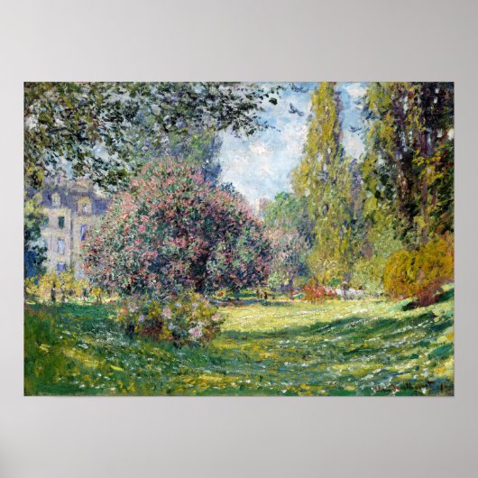 Claude Monet Landscape The Parc Monceau ポスター (正面)