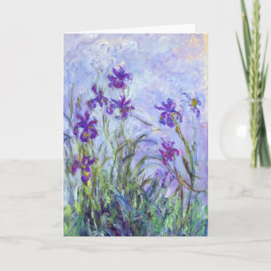 Claude Monet - Lilac Irises / Iris Mauves カード