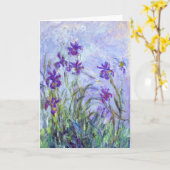 Claude Monet - Lilac Irises / Iris Mauves カード (黄色い花)