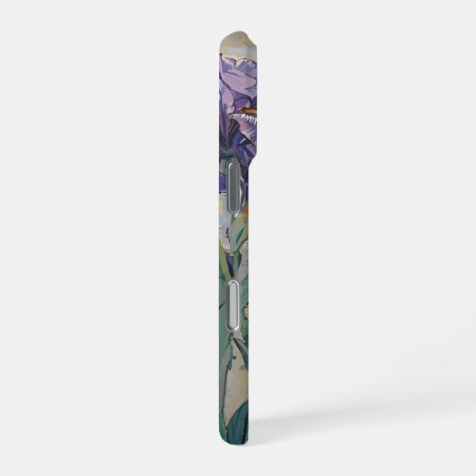 Claude Monet - Lilac Irises / Iris Mauves iPhoneケース (右側面)