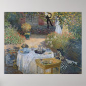 Claude Monet | Luncheon: Monet's garden Argenteuil ポスター (正面)