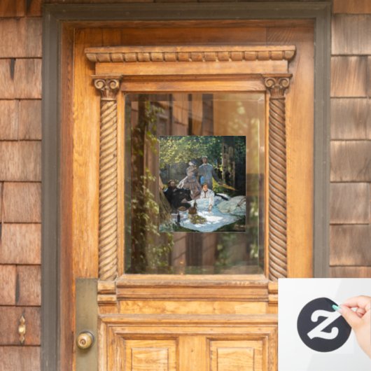 Claude Monet - Luncheon the Grass, Right Panel ウィンドウサイン (ホームデコレーション)