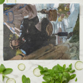 Claude Monet - Luncheon the Grass, Right Panel キッチンタオル (折り畳み)