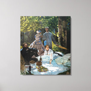 Claude Monet - Luncheon the Grass, Right Panel キャンバスプリント