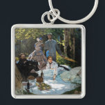 Claude Monet - Luncheon the Grass, Right Panel キーホルダー<br><div class="desc">草の上のランチョン/ル・デジュナー・シュール・ルエルベ – 右パネル – クロード・モネ， 1865-66</div>