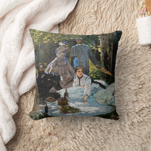 Claude Monet - Luncheon the Grass, Right Panel クッション (ブランケット)