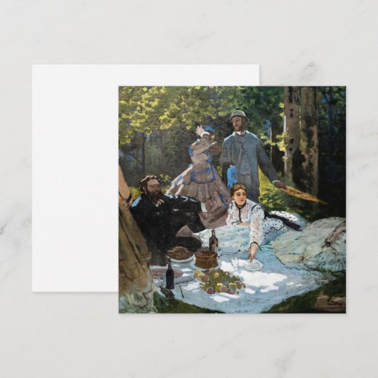 Claude Monet - Luncheon the Grass, Right Panel サンキューカード (正面/裏面)