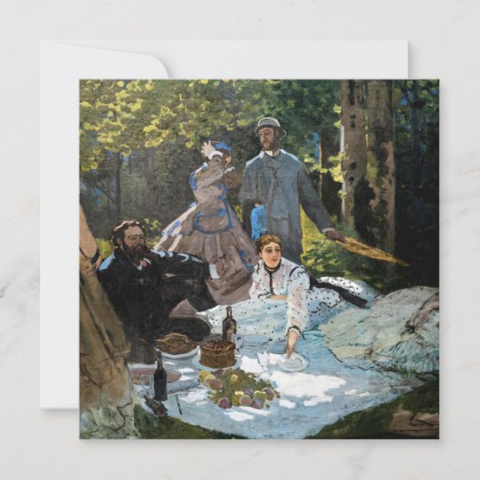 Claude Monet - Luncheon the Grass, Right Panel サンキューカード (正面)