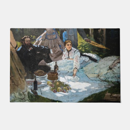 Claude Monet - Luncheon the Grass, Right Panel ドアマット (正面)