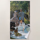 Claude Monet - Luncheon the Grass, Right Panel ビーチタオル<br><div class="desc">草の上のランチョン/ル・デジュナー・シュール・ルエルベ – 右パネル – クロード・モネ， 1865-66</div>