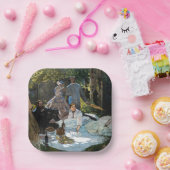 Claude Monet - Luncheon the Grass, Right Panel ペーパープレート (パーティー)