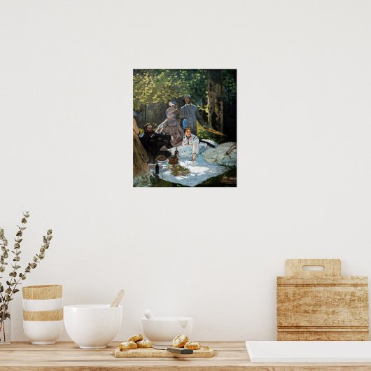 Claude Monet - Luncheon the Grass, Right Panel ポスター (キッチン)