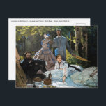 Claude Monet - Luncheon the Grass, Right Panel ポストカード<br><div class="desc">草の上のランチョン/ル・デジュナー・シュール・ルエルベ – 右パネル – クロード・モネ， 1865-66</div>