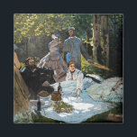 Claude Monet - Luncheon the Grass, Right Panel マグネット<br><div class="desc">草の上のランチョン/ル・デジュナー・シュール・ルエルベ – 右パネル – クロード・モネ， 1865-66</div>