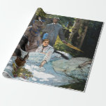 Claude Monet - Luncheon the Grass, Right Panel ラッピングペーパー<br><div class="desc">草の上のランチョン/ル・デジュナー・シュール・ルエルベ – 右パネル – クロード・モネ， 1865-66</div>