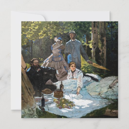 Claude Monet - Luncheon the Grass, Right Panel 招待状 (正面)
