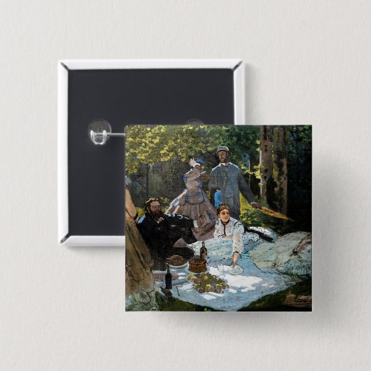 Claude Monet - Luncheon the Grass, Right Panel 缶バッジ (正面&裏面)