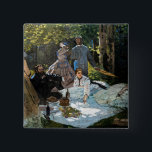 Claude Monet - Luncheon the Grass, Right Panel 缶バッジ<br><div class="desc">草の上のランチョン/ル・デジュナー・シュール・ルエルベ – 右パネル – クロード・モネ, 1865-66</div>