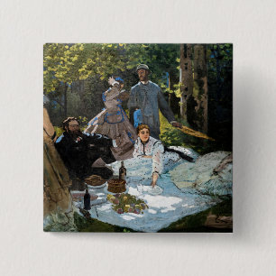 Claude Monet - Luncheon the Grass, Right Panel 缶バッジ