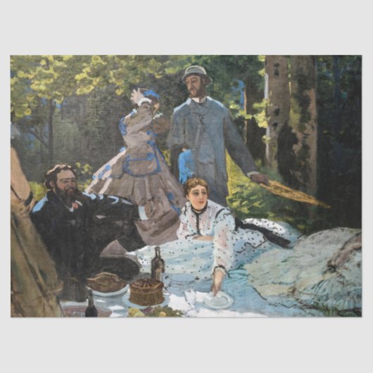Claude Monet - Luncheon the Grass, Right Panel 薄葉紙 (正面)