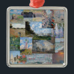 Claude Monet - Masterpieces Patchwork メタルオーナメント<br><div class="desc">Claude Monet - Masterpieces Patchwork</div>