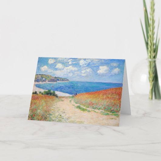 Claude Monet - Path in Wheat Fields at Pourville カード (正面)