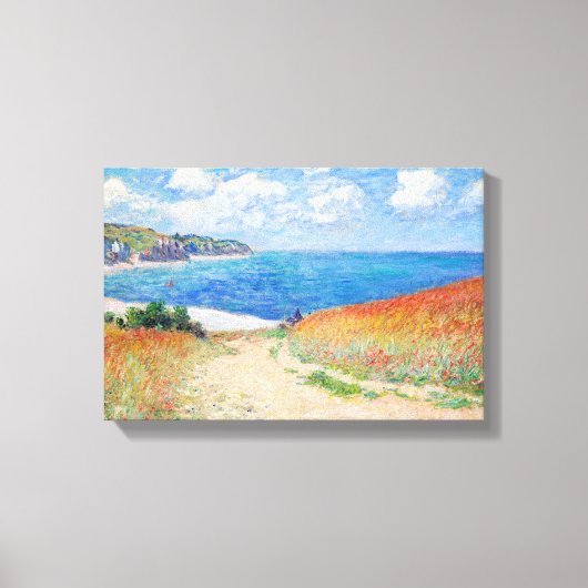 Claude Monet - Path in Wheat Fields at Pourville キャンバスプリント (正面)
