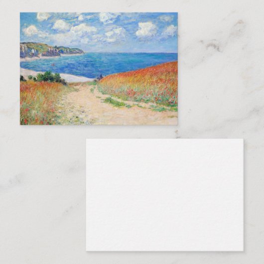Claude Monet - Path in Wheat Fields at Pourville ノートカード (正面/裏面)