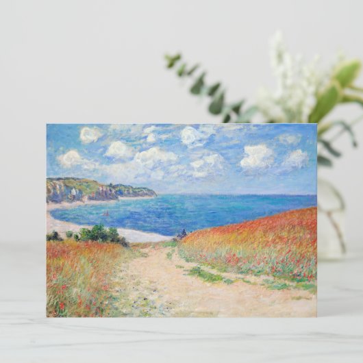 Claude Monet - Path in Wheat Fields at Pourville 招待状 (スタンド正面)