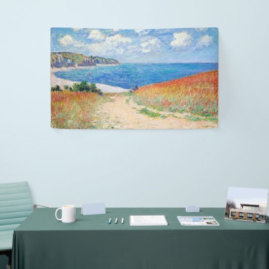 Claude Monet - Path in Wheat Fields at Pourville 横断幕 (トレードショー)