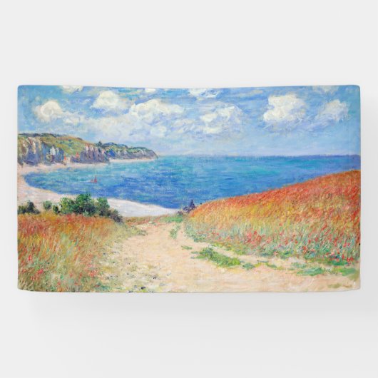 Claude Monet - Path in Wheat Fields at Pourville 横断幕 (横)