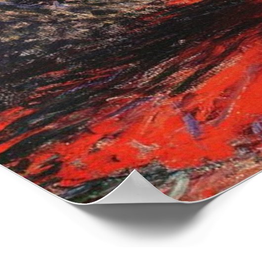 Claude Monet_Red菊の花 – ポスター (角)