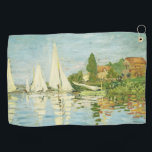 Claude Monet. Regattas at Argenteuil     ゴルフタオル<br><div class="desc">Claude Monet. Regattas at Argenteuil.  Reproduction of famous works of art  images in the public domain.</div>