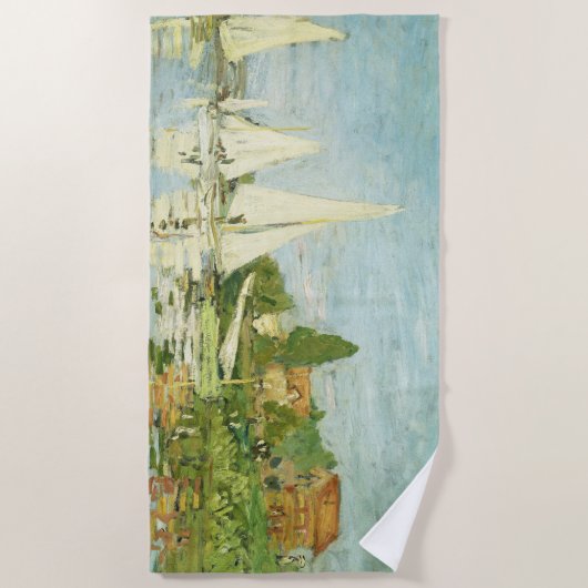 Claude Monet. Regattas at Argenteuil ビーチタオル (正面)