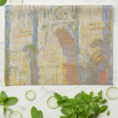 Claude Monet Rouen Cathedral Portal Morning Light キッチンタオル (折り畳み)