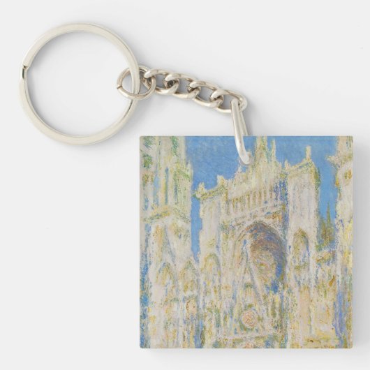 Claude Monet Rouen Cathedral Portal Morning Light キーホルダー (正面)